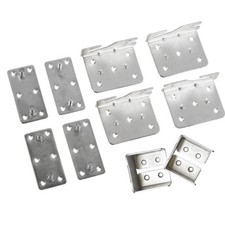10PCS Bed Brackets Metal Connectors Clip Centre Fitting Support Cubes Hook Hinge