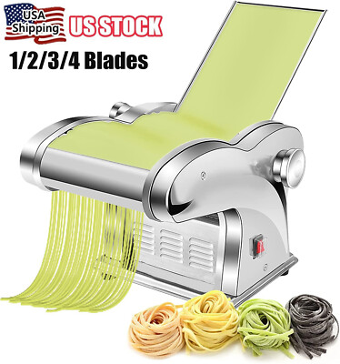 Electric Pasta Maker Noodle Maker Dough Roller Pressing Machine 1/2/3/4 Blades