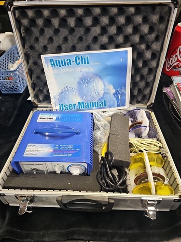 Aqua Chi Detox Foot Bath Kit Professional Model 5400 With Case& Assecories Works
