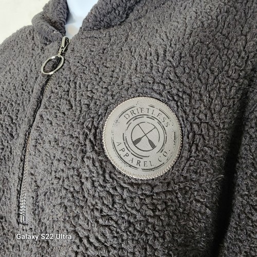 Blue 84 microfiber Sweatshirt Womens XL Long Sleeve Black Hooded 1/4 zip Vtg (D6 - Picture 4 of 10