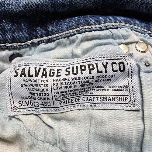 Salvage Supply Buckle Jeans Mens 30x30 Havoc Straight Slim Fit Stretch Denim - Picture 12 of 12