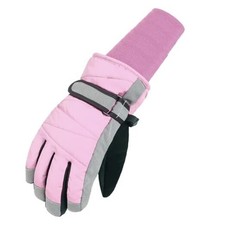 Kids Winter Warm Gloves Small Fit kids 6-7 years old Light Pink- Long Cuff