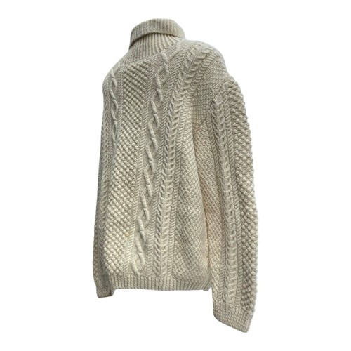 Maglione vintage anni 60 70 donna S M 100% lana pescatore irlandese Aran manica lunga - Foto 5 di 18