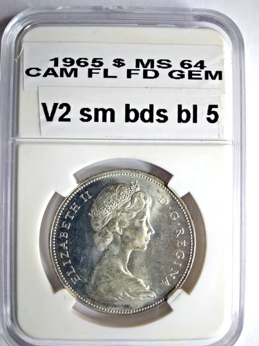 1965 Canada Silver Dollar — photo from another recent sale