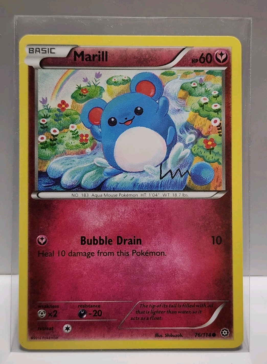 Marill 76/114 XY - Steam Siege Regular Pokemon TCG Card LP