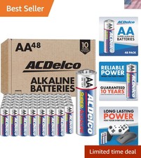 48 Pack AA Batteries Super Alkaline Long Lasting Power 10- Shelf Life 0.54 per gallon