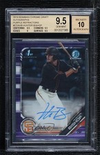 2019 Bowman Draft Chrome Pick Purple Refractor Hunter Bishop BGS 9.5 Auto ya6