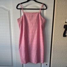 Tommy Hilfiger Women’s Pink Shift Dress All Cotton Size 12