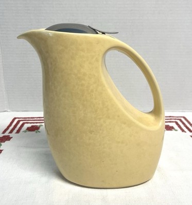 Zero Japan Ceramic Retro Iced Teapot Speckled Yellow MCM Design