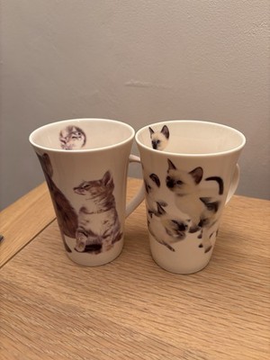 2 x The Leonardo Lifestyle Collection Kätzchen Katze Siam Kaffeebecher Tasse Latte