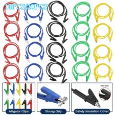 10/20X Alligator Clips Electrical Test Leads Set 30V 15A Jumper Wires Cables Set