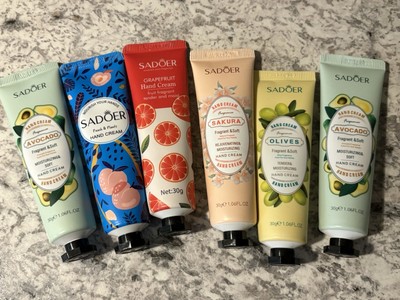 Sadoer Hand Cream Lot 6 Fragrance Moisturizing Hand Cream Olives Avocado Sakura