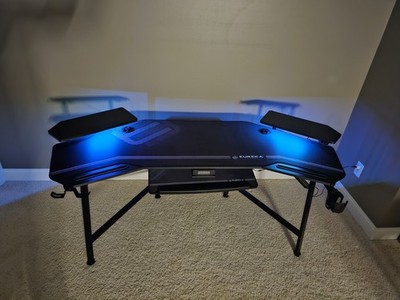 EUREKA ERGONOMIC Aero 72 Inch Gaming Desk with Adjustable Keyboard Tray