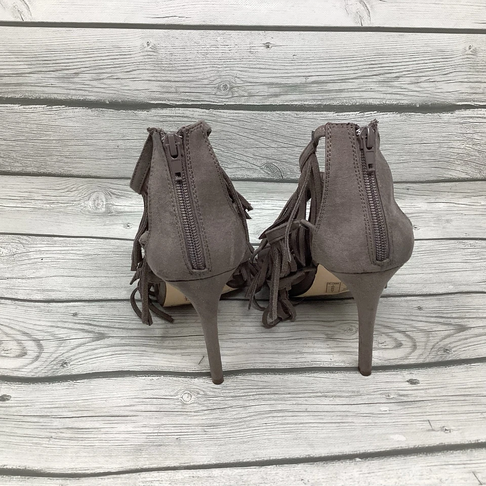 Forever21 Flecos Gris Punta Abierta Tobillo Una Correa Mujer Tacones Altos Talla 9 Foto 3 de 4