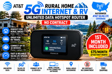 5G Rural Home Internet  RV  Unlimited Data Hotspot Router  No Contract