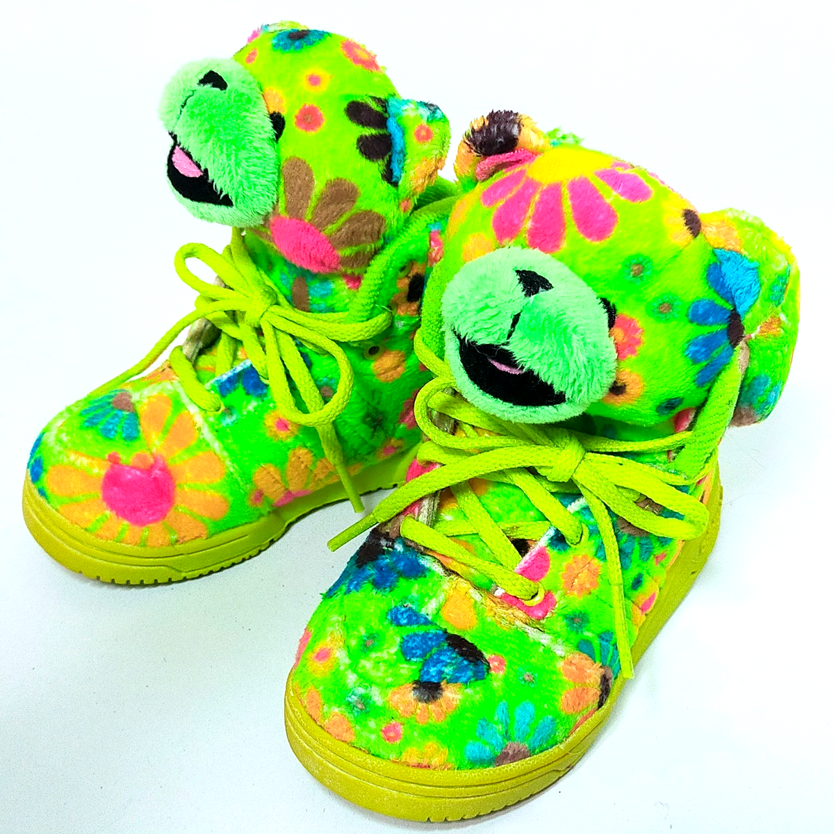 adidas Jeremy Scott Bear Plush High-Top Sneakers for Kids US