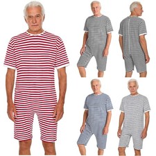 Unisex Jumpsuit Nursing Sleepwear Adaptive Rompers Pyjamas Loungewear Patients