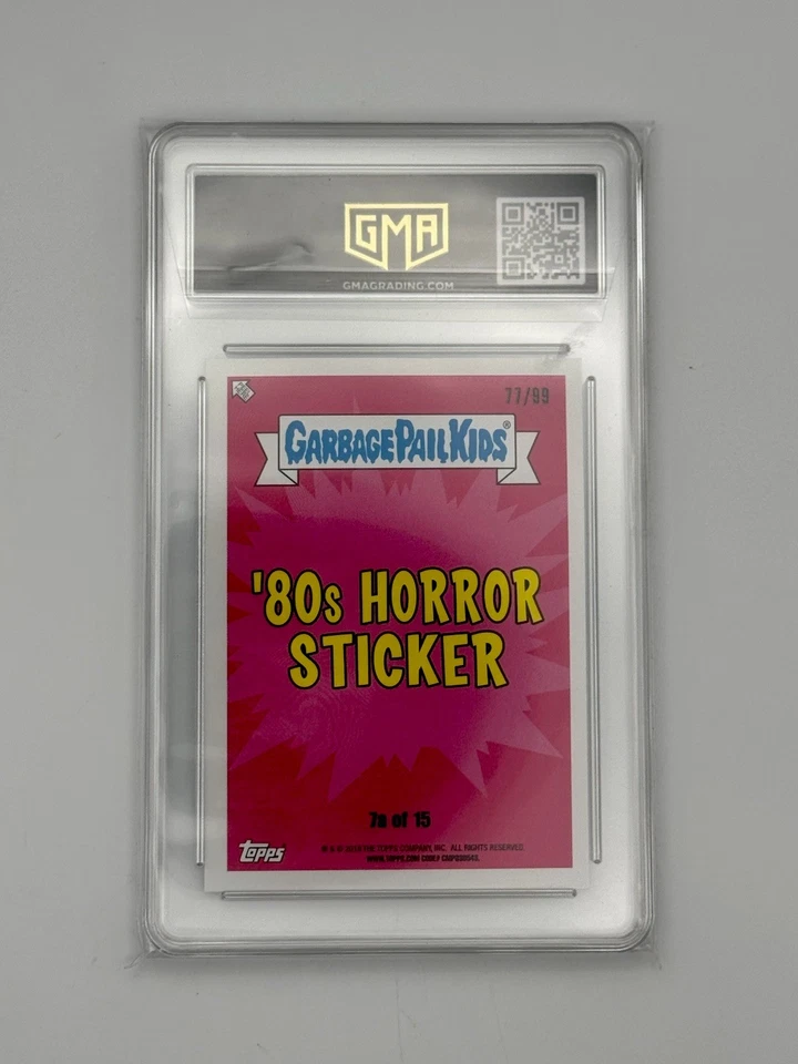 2018 Garbage Pail Kids #7a JOYLESS JASON Blue /99 GMA 8.5 NM-MT Friday The 13th - Image 2 of 3