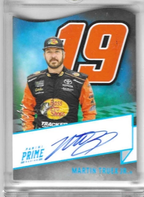 2019 PANINI PRIM RACING MARTIN TRUEX JR DIE CUT NUMBERS ON CARD AUTO TRUE 1/1