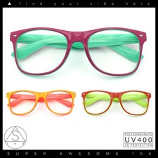 Classic Retro Horn Rim Plastic Fashion Clear Lens Eyeglasses