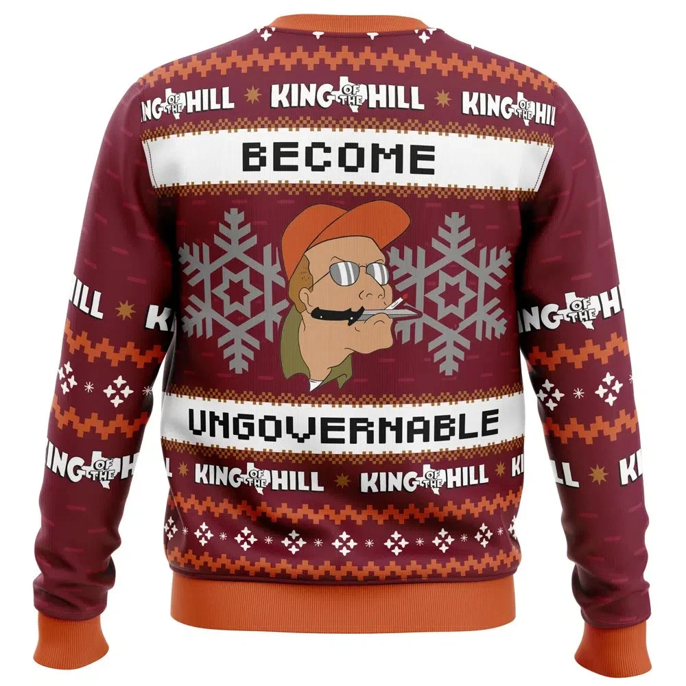 Become Ungovernable King of The Hill Ugly Christmas Sweater