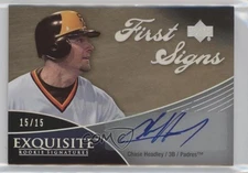 2007 Exquisite Rookie Signatures Silver Spectrum /15 Chase Headley #FS-CH Auto