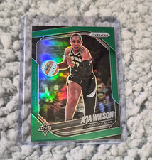 0204 Panini 2025 Prizm WNBA A'ja Wilson Green Prizm Las Vegas Aces #76