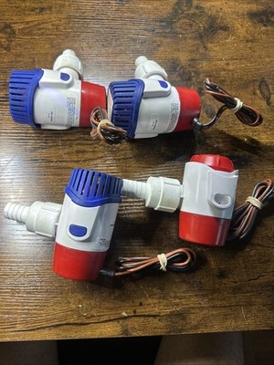 (LOT OF 4) New Rule Bilge Pump 800 GPH 3028 LPH Model 20DA 12v