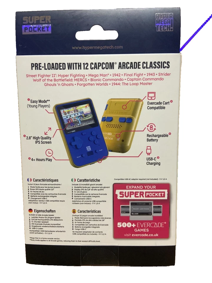 Consola Portátil Evercade Capcom Super Pocket SELLADA NUEVA EN CAJA Foto 2 de 4