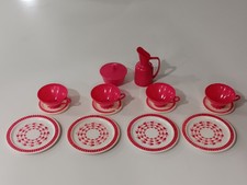 IRWIN Toy Dish Tea Set- Plates, Cups, Cream Pitcher, Sugar bowl - 1960's