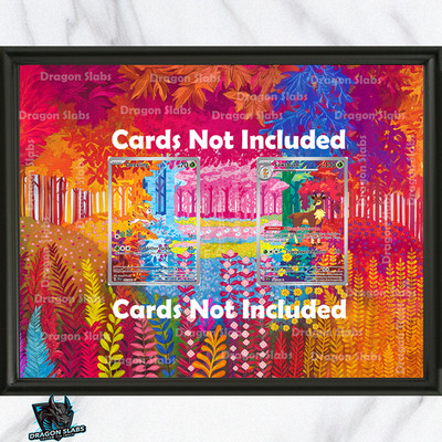 Pokemon Deerling 165 & Sawsbuck 166 Extended Art Custom 8.5 x 11'' Frame