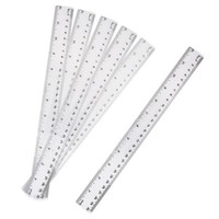 6 StüCk Kunststoff Lineal, 30Cm/12Zoll Lineal Mit Zoll&Metrisch Transparent L...