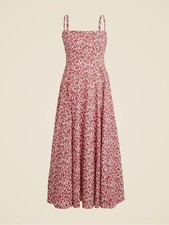 NWT J. Crew Seamed Flare Midi Dress in Liberty Fabric - Eliza’s Red Fabric 8
