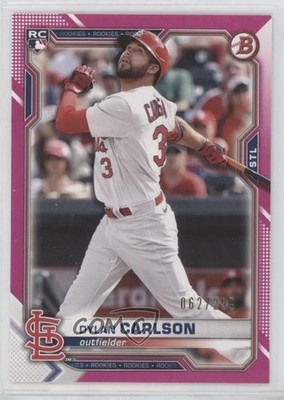 2021 Bowman Fuchsia Border 62/299 Dylan Carlson #35 Rookie RC 09wa