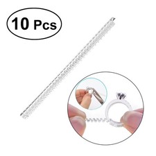 10 Pcs Transparent RingSize Adjuster PU Coils Guard Sizer for Loose Ring