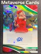 2025 Topps Chrome Tennis Sapphire Diana Shnaider Auto Red /5
