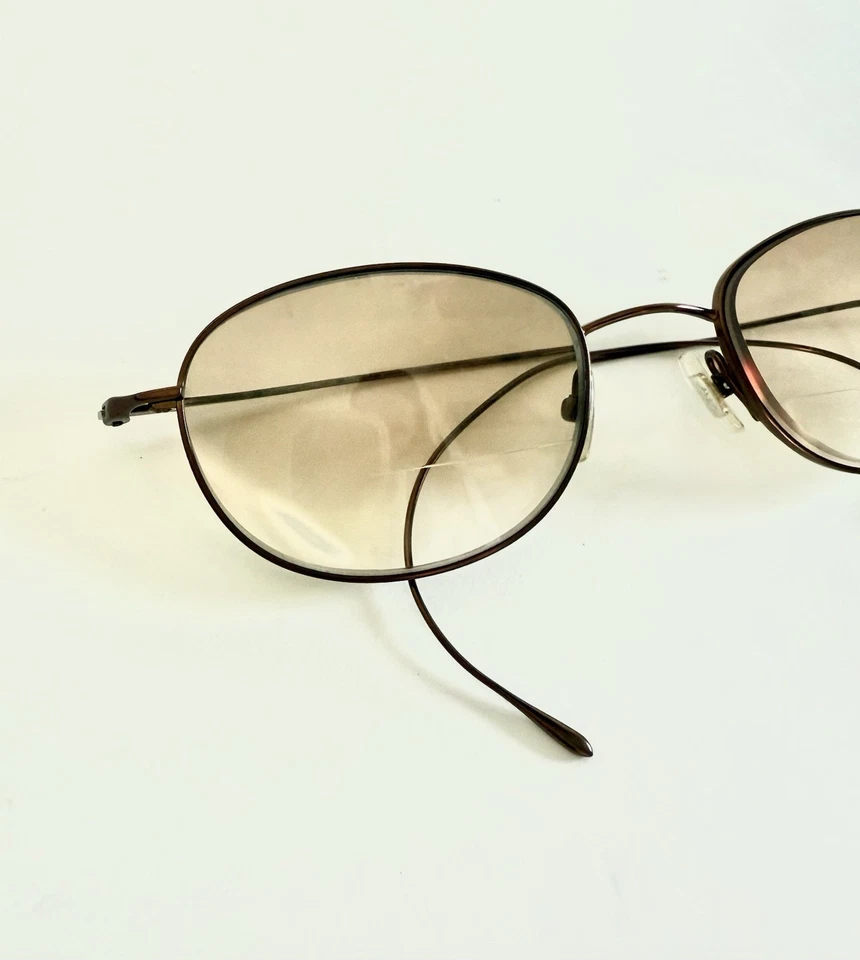 Gafas redondas sin montura de alambre vintage de Calvin Klein años 80 gafas de bronce Japón raras Foto 2 de 4