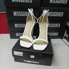 Misguided Women's high heel block barely there sandals size 6/39
