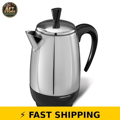Farberware Electric 8-Cup Coffee Percolator, Stainless Steel