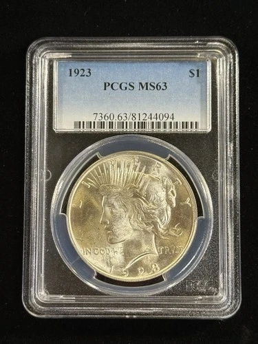 1923 Silver Peace Dollar PCGS MS63 Item #131