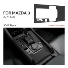 For Mazda 3 2019-2025 Center Console Gear Shift Panel Trim Stickers Black Suede