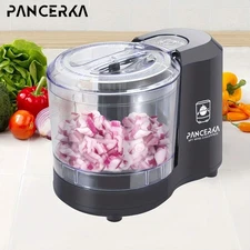 Electric Mini Food Processor Vegetable Chopper 1.5-Cup Dicing Mincing Puree Blac