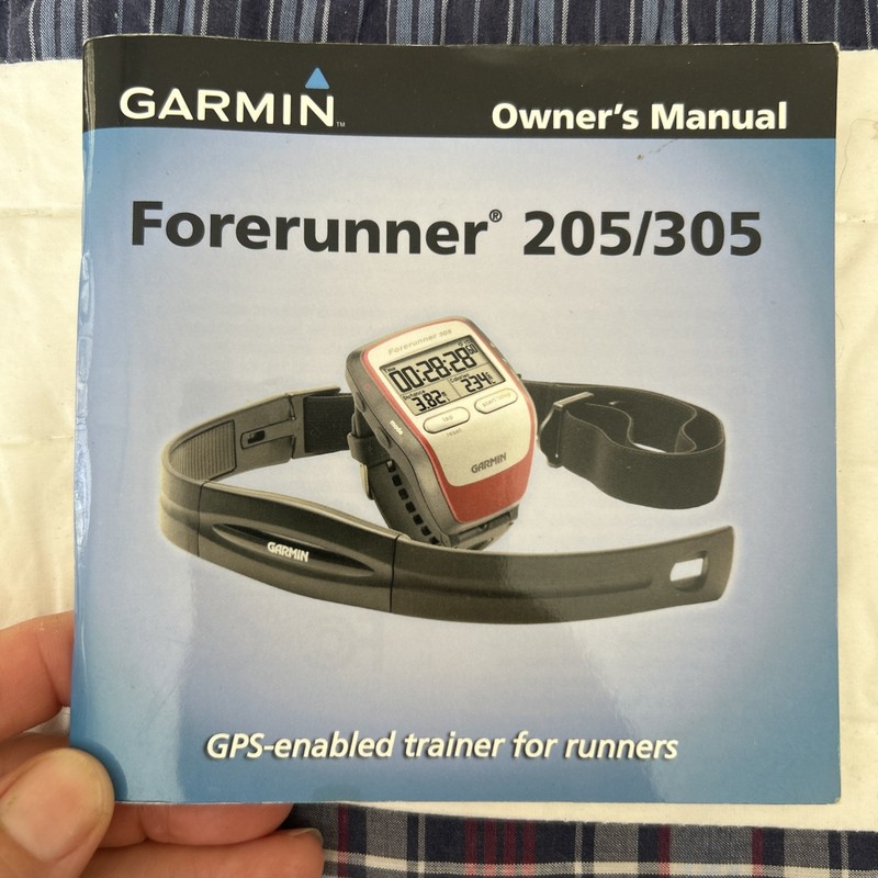 Garmin Forerunner 205 / 305 Owner’s Manual EUC FREE SHIPPING