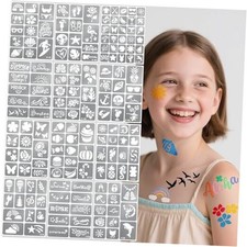 167 PCS Temporary Tattoo Stencils for Kids, Face and Body 12Sheets Stencil