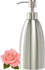 304 Stainless Steel Soap Dispenser 16oz Rust-Proof Liquid Brushed Nickel