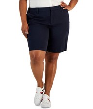 Tommy Hilfiger Hollywood Mid Rise Business Casual Shorts Blue 18W
