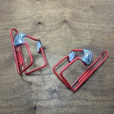 RavX Aluminum Water Bottle Cage Set Pair Red