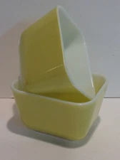 Vintage Pyrex 501 B Verde Green Refrigerator Dish, No Lid, Set of 2