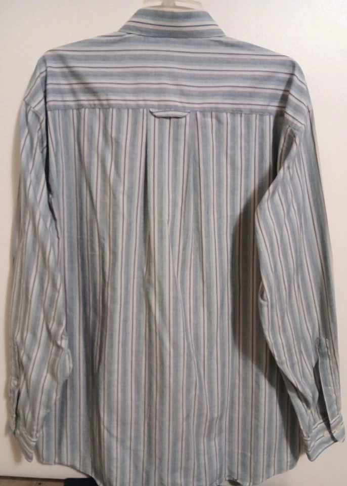 Henry Grethel Button Down Men's Striped Regular Fit 17 34/35 Cotton Blend - Image 3 of 3