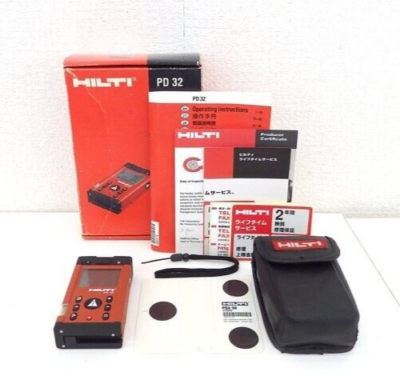 Hilti PD-32 Laser Range Meter Measuring Distance Tool With Hilti PD-32 Laser Range Meter Measuring Distance Tool With